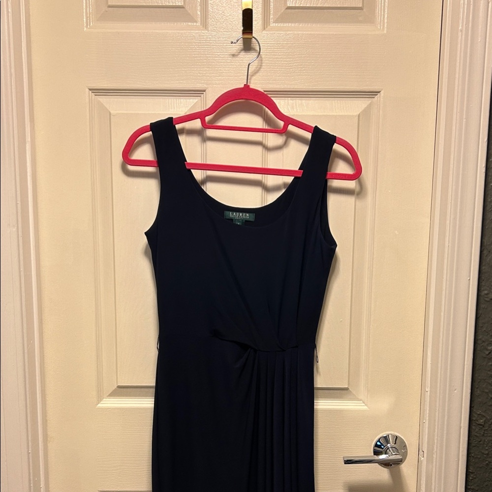 Ralph Lauren Navy Sleeveless Maxi Dress
